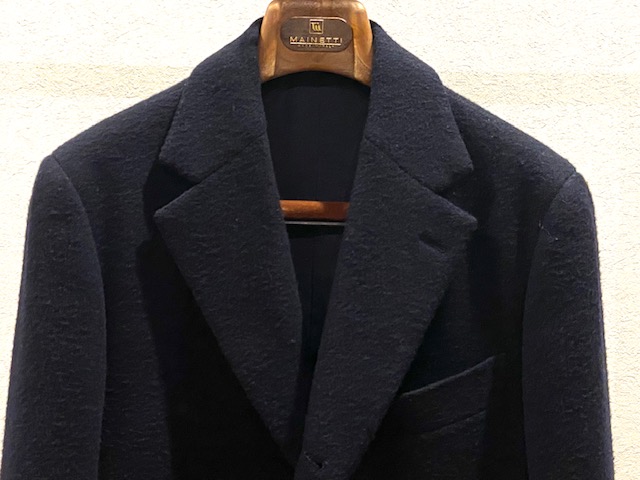 美品 英国ビスポーク 1947年製 ネイビー チェスターフィールドコート L ...