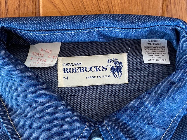 Vintage】ROEBUCKS（ローバックス）のデニムウェスタンシャツ | 昭和 